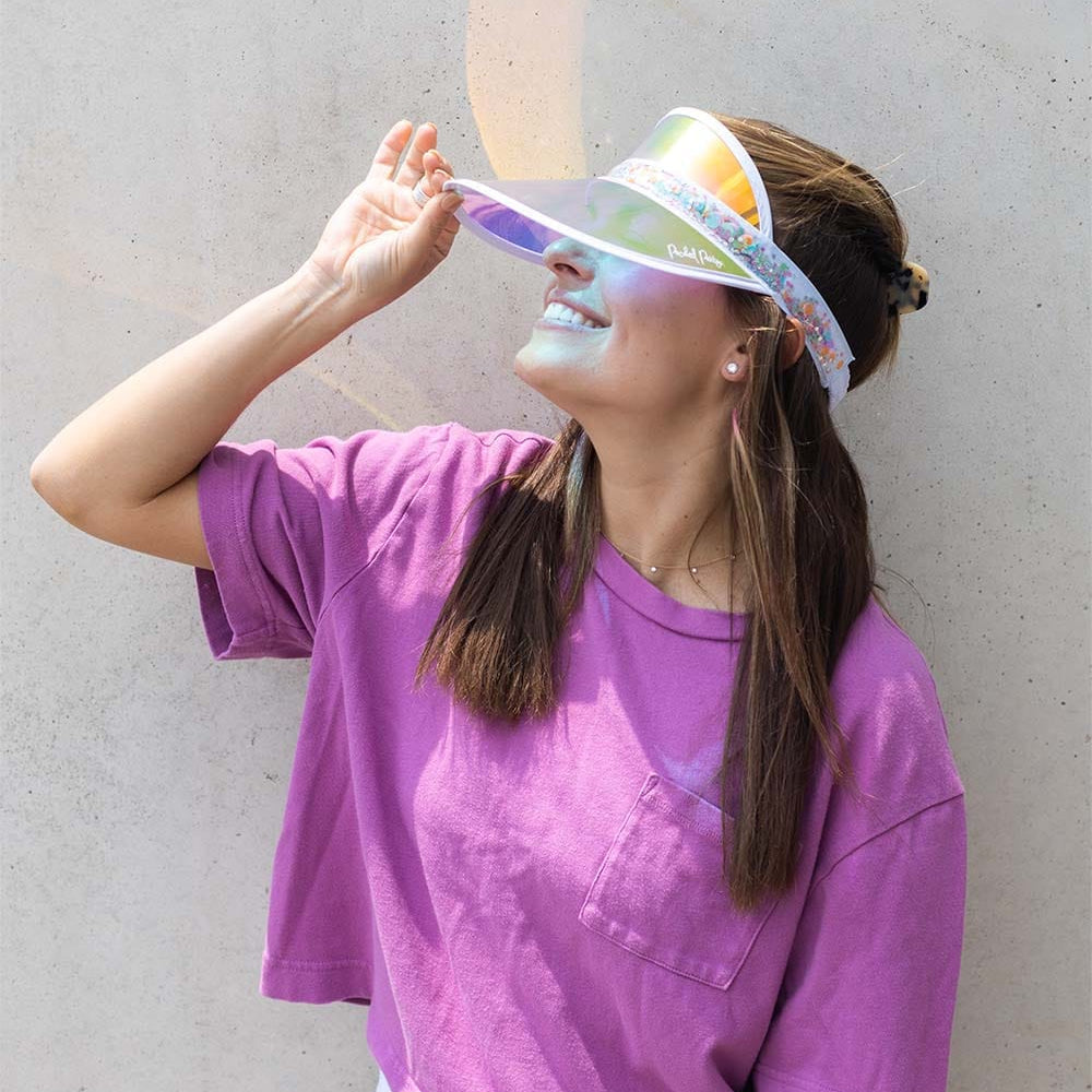 Confetti Sun Visors (Set of 2)