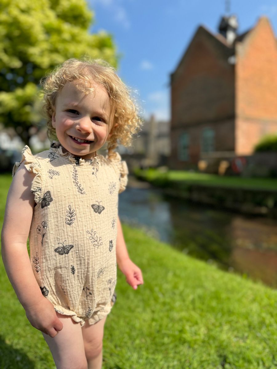 Odette Cream Floral Butterfly Bubble