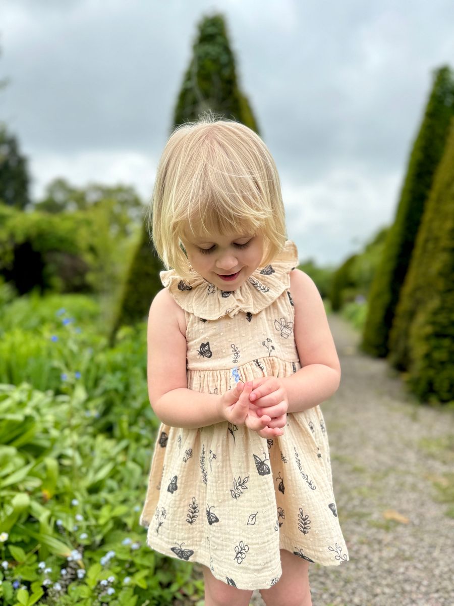 Beau Cream Floral Butterfly Dress
