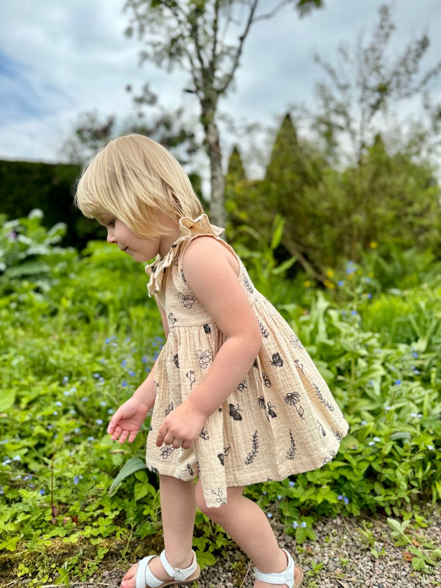 Beau Cream Floral Butterfly Dress