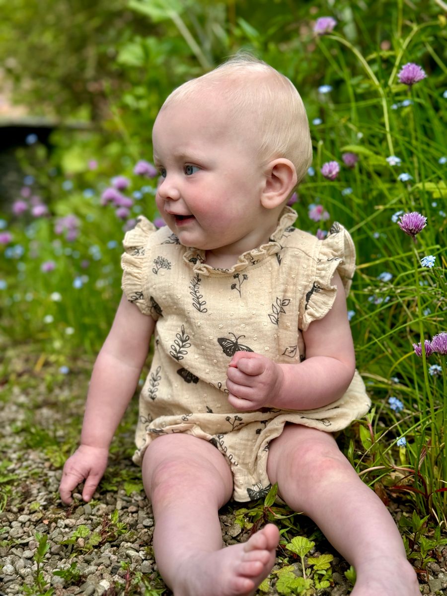 Odette Cream Floral Butterfly Bubble