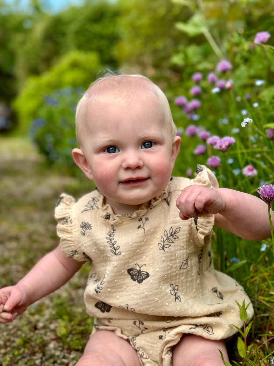 Odette Cream Floral Butterfly Bubble