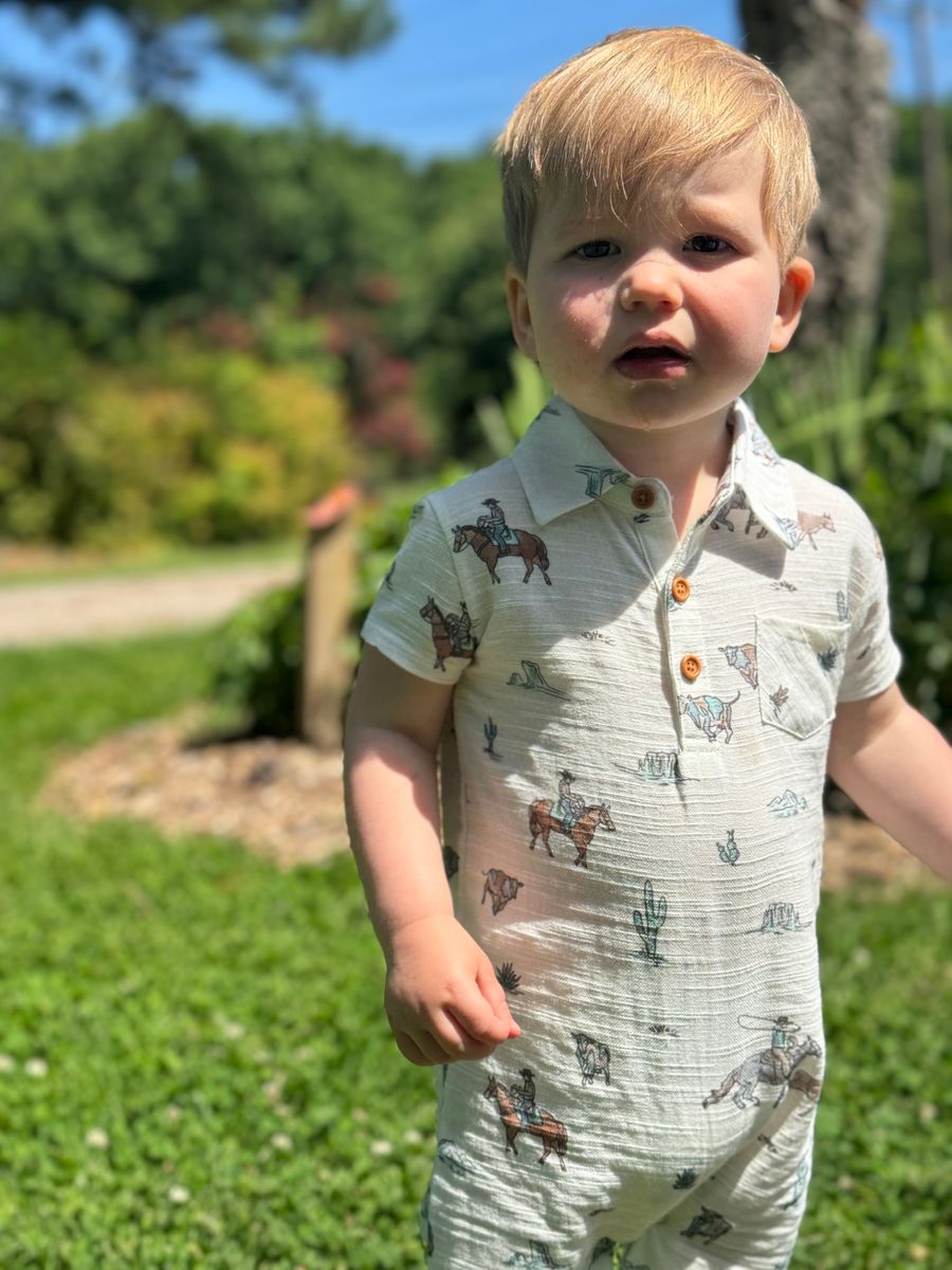 Finley Cowboy Romper