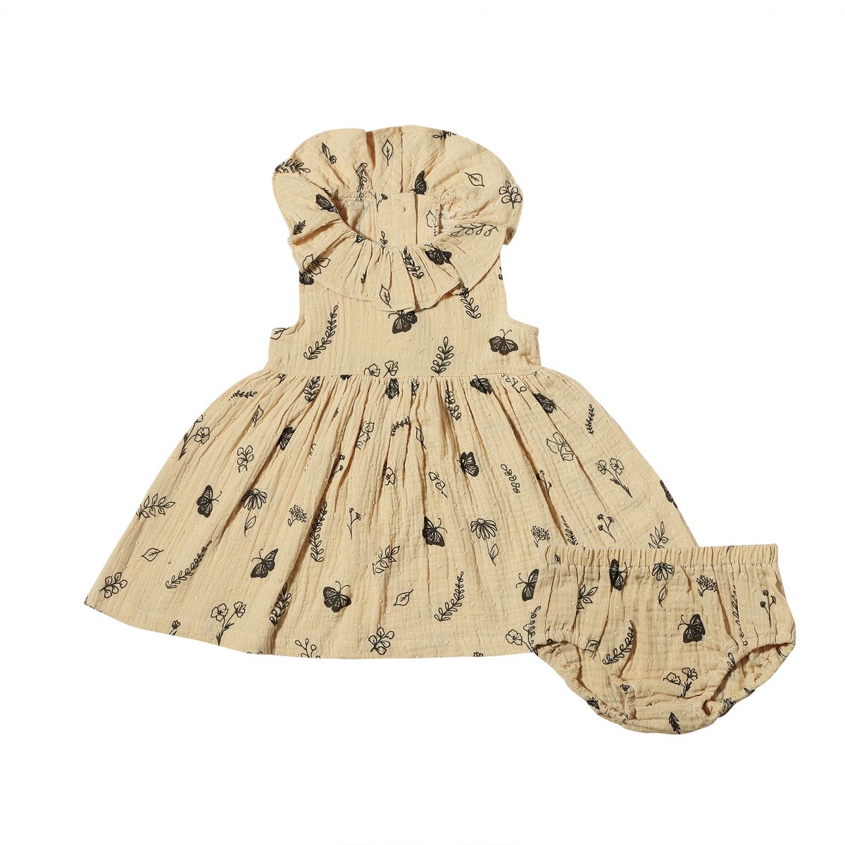 Beau Cream Floral Butterfly Dress