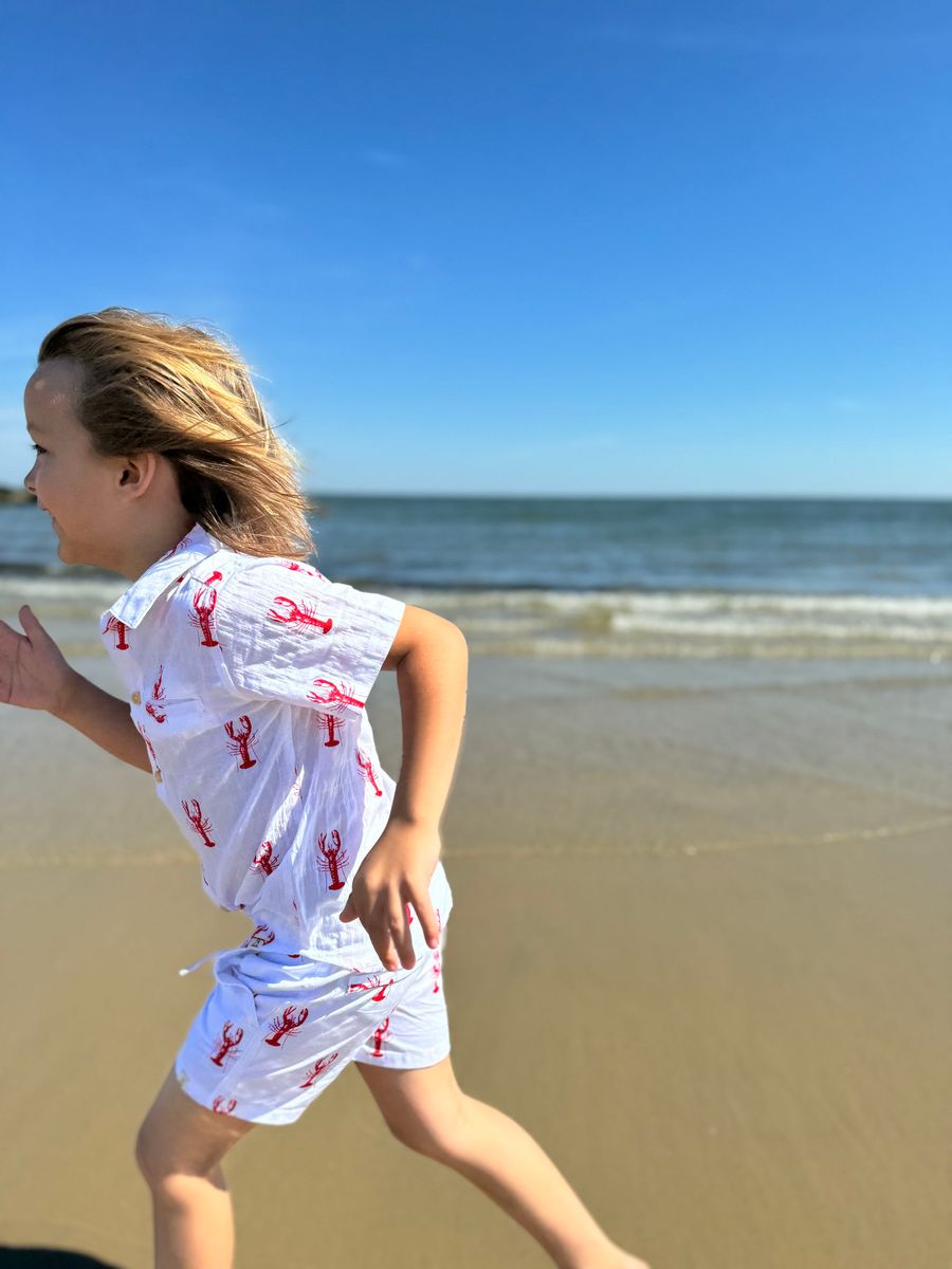 MAUI Red Lobster Print Shirt