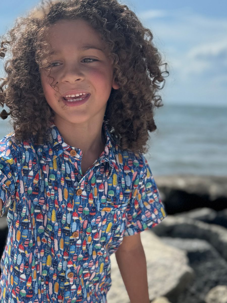 MAUI Printed Shirt-Multi Buoys