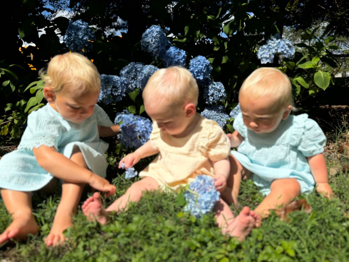 Laura Dress – Embroidered Aqua Butterfly