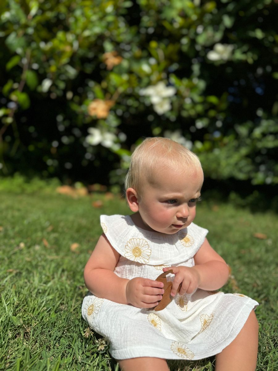 Moya Dress – Embroidered Retro Floral