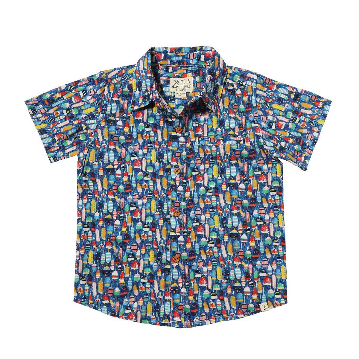 MAUI Printed Shirt-Multi Buoys