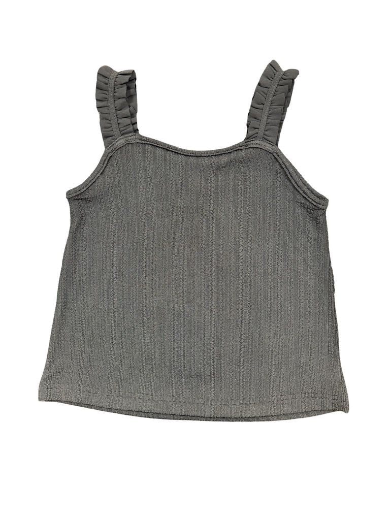 RIBBED TANK-BLACK