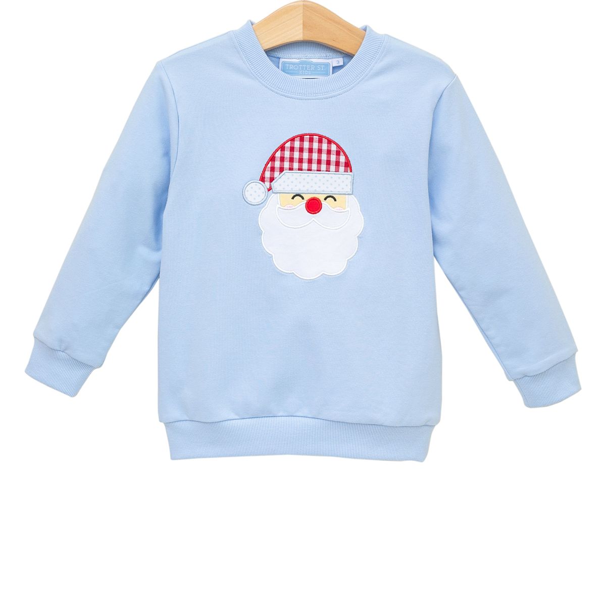 French Terry Pullover – Santa (Light Blue)