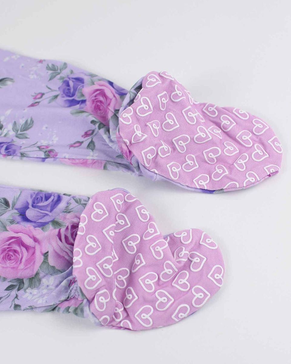 Lavender Rose Ruffled Zippered Footie | Bamboo Baby Sleeper