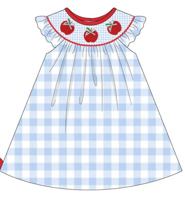 Back to School Plaid Apple