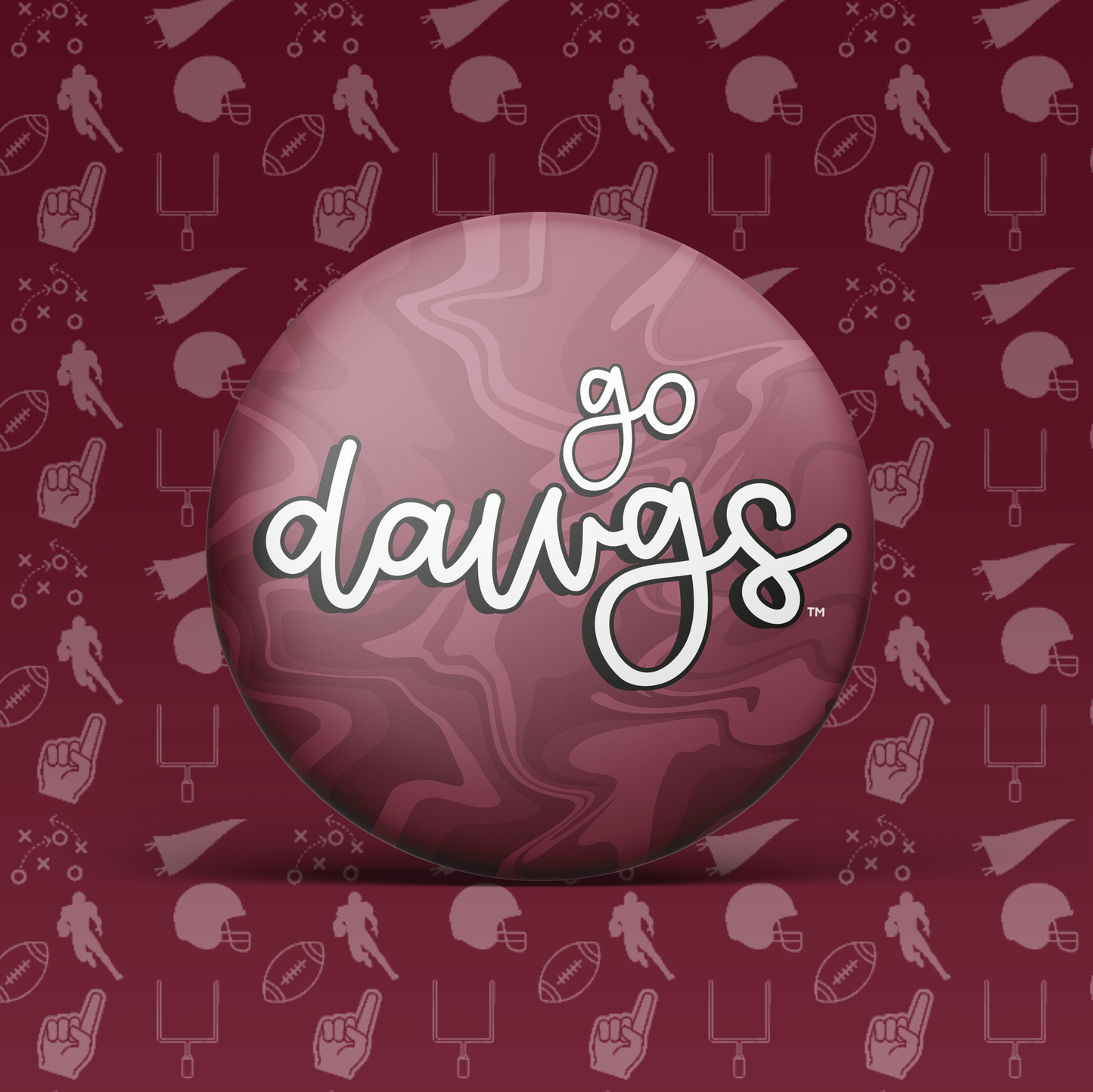 Go Dawgs Swirl Button