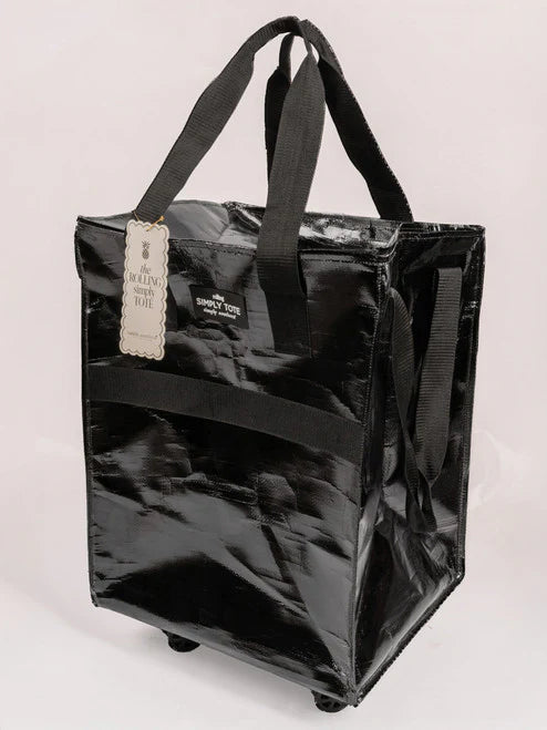 Simply Southern Rolling Tote Bag – Metallic Gold, Silver, or Black