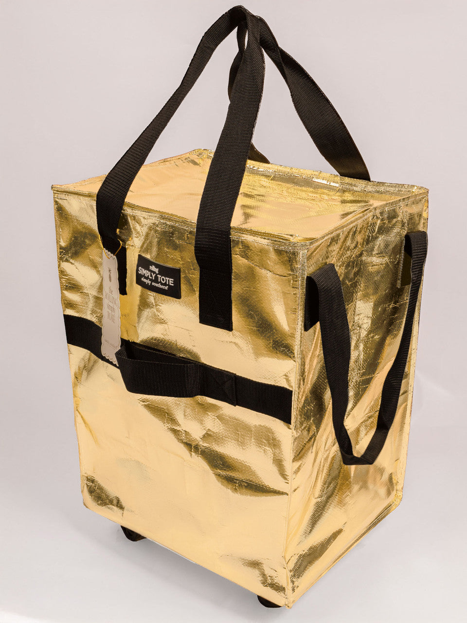 Simply Southern Rolling Tote Bag – Metallic Gold, Silver, or Black