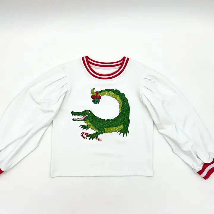 Holly Gator Puff Sleeve Sweatshirt
