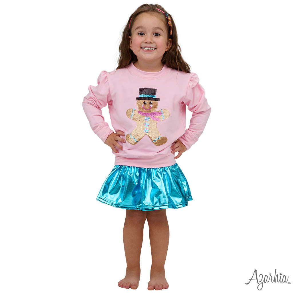 Metallic Skort in Turquoise