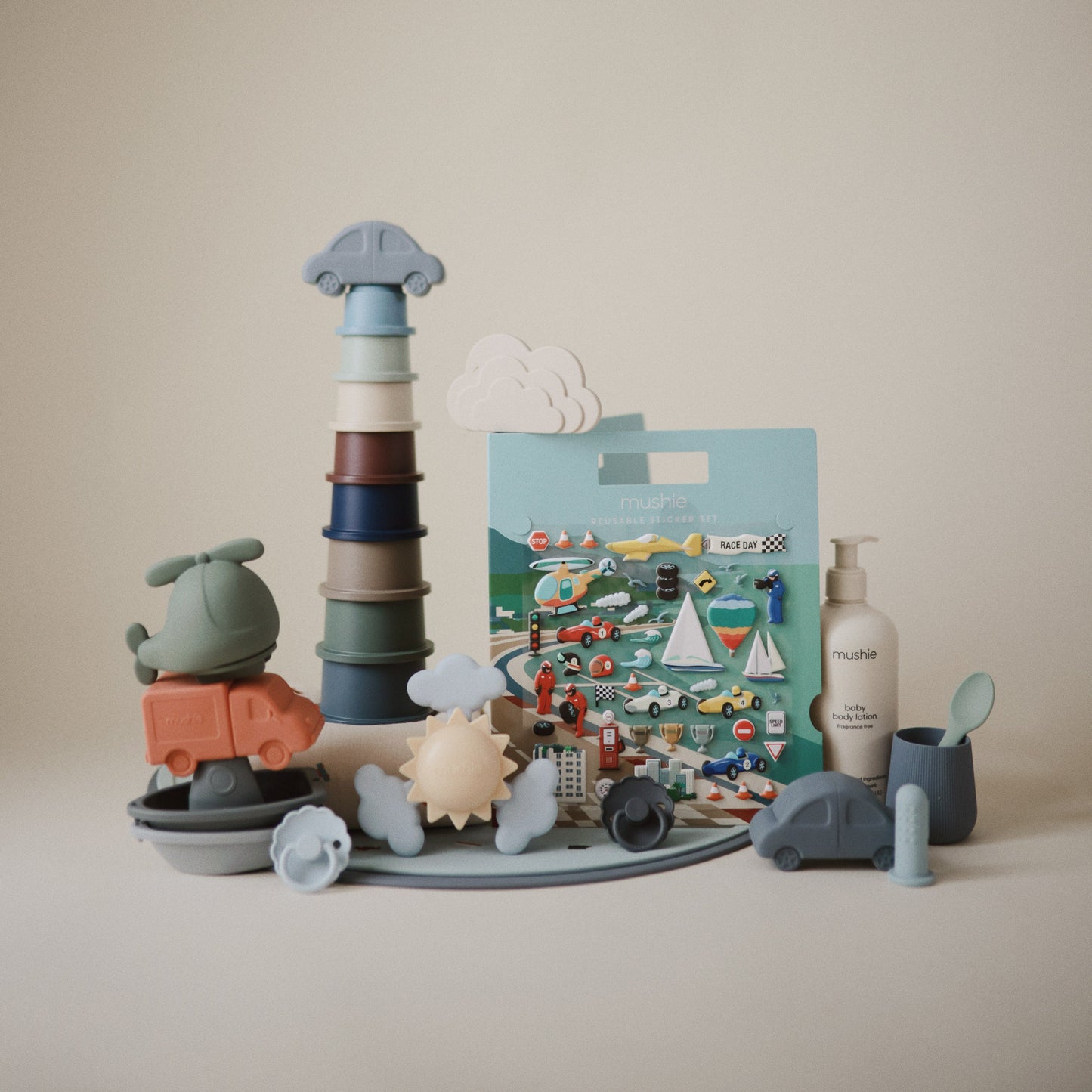 Reusable Race Cars Sticker Set