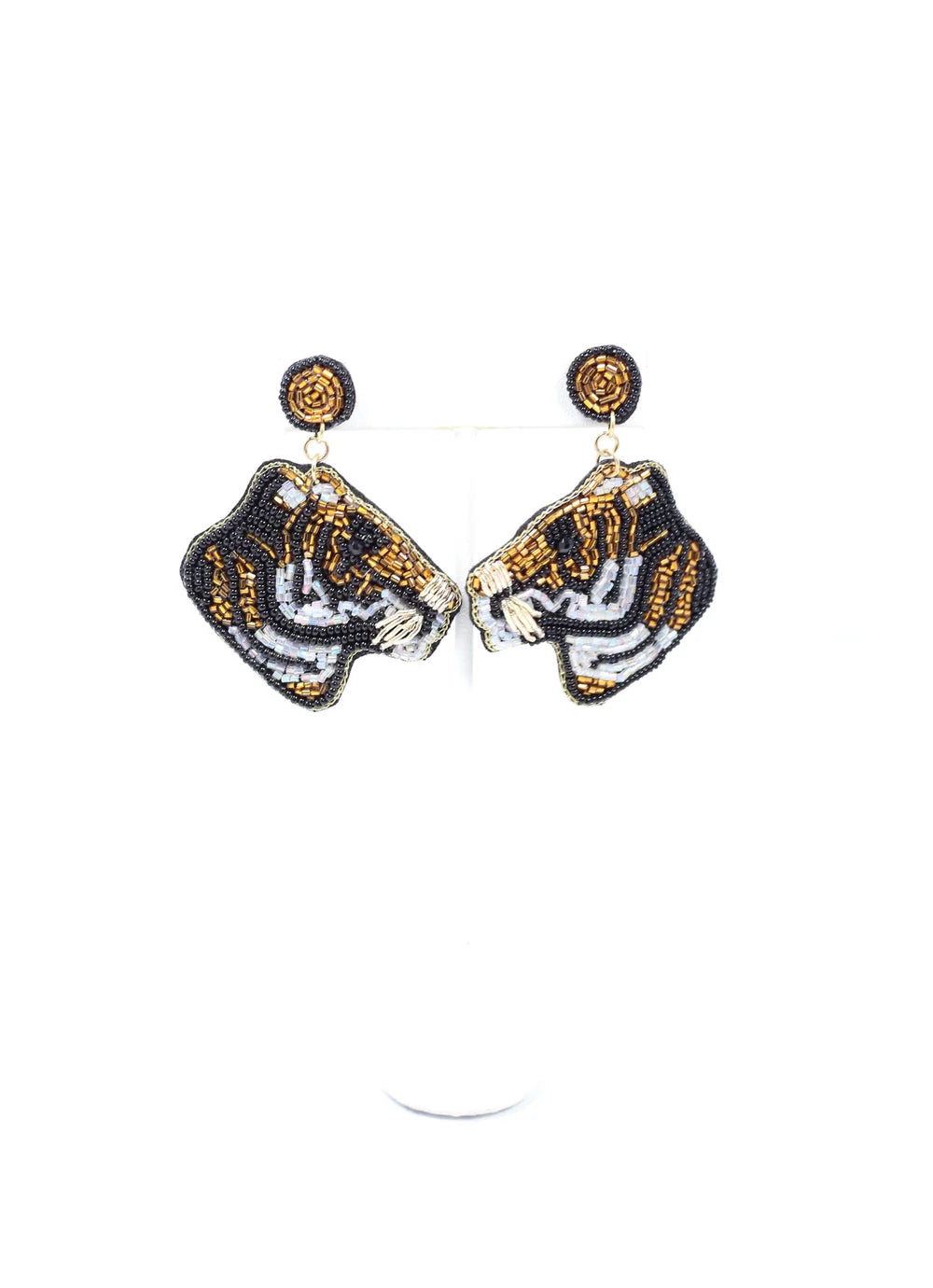 Tommy Tiger Beaded Earring