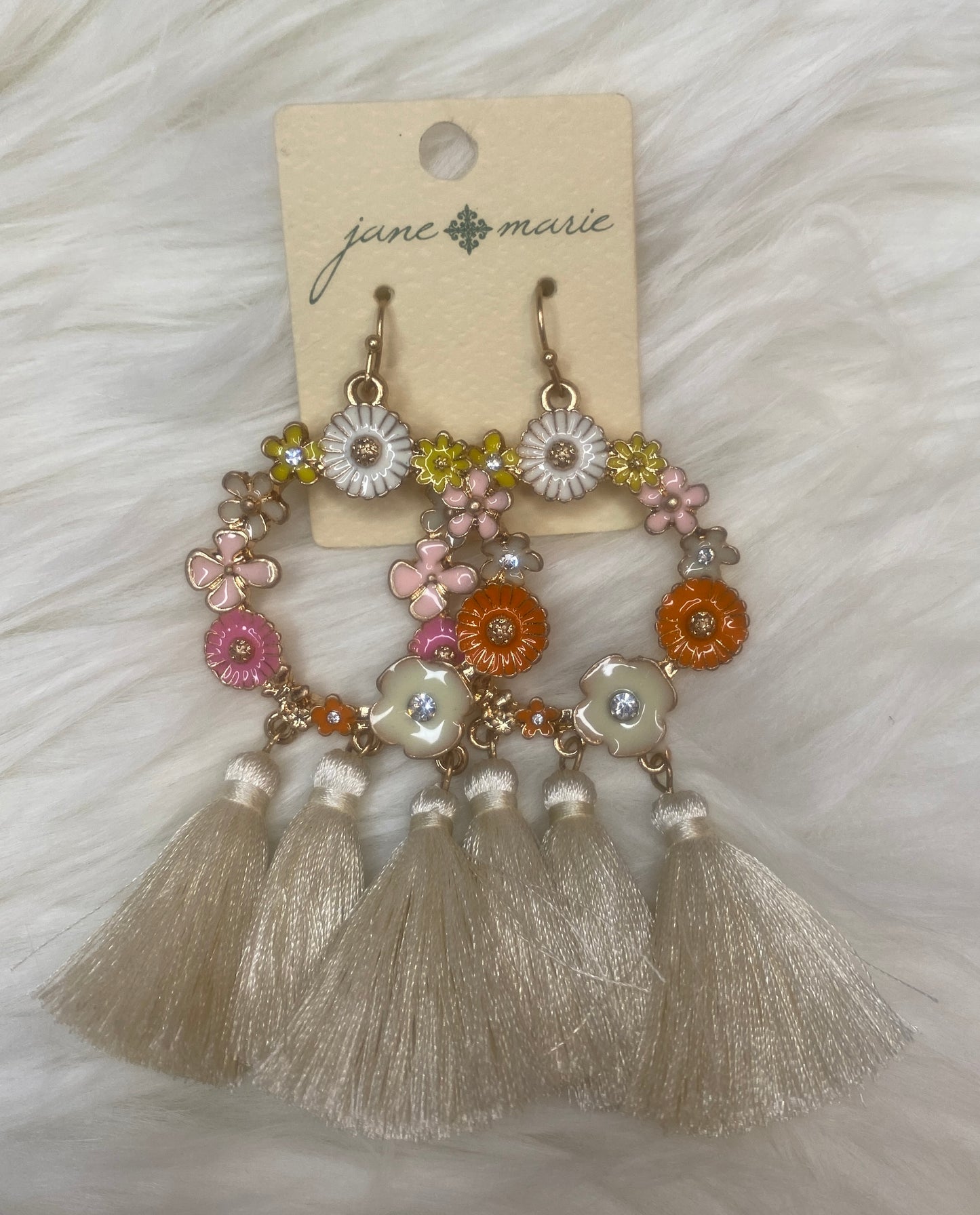 Floral Fringe Earrings