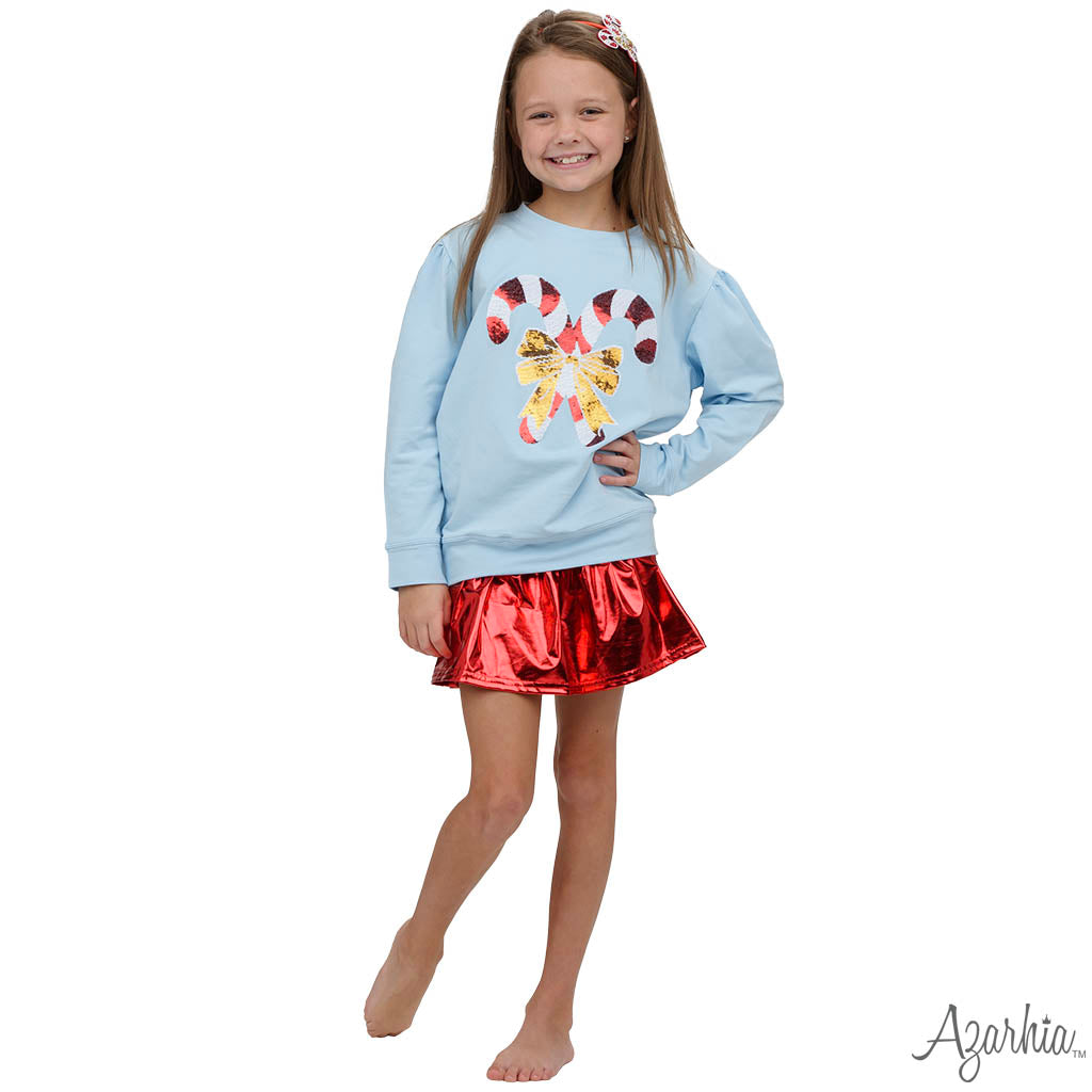 Sequin Candy Canes Sweatshirt