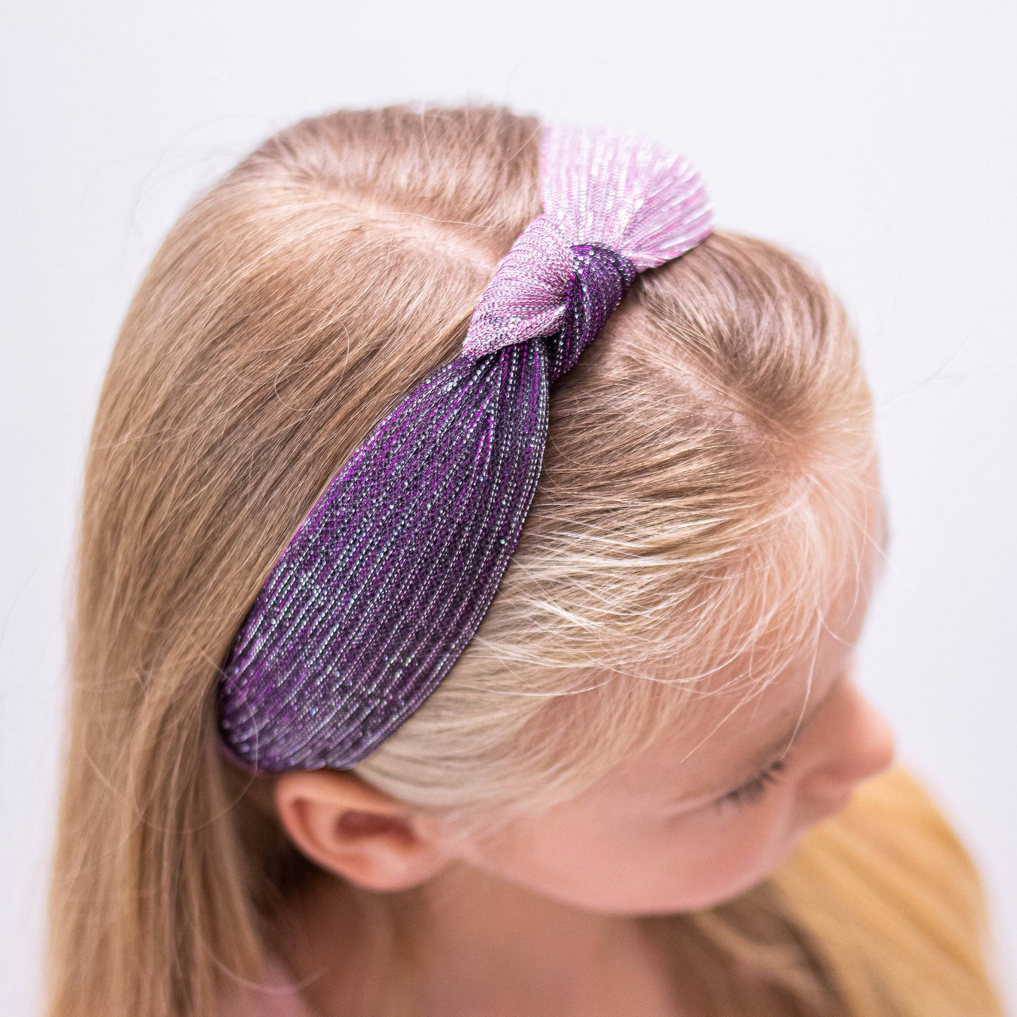 Two Tone Pleated Knot Headbands