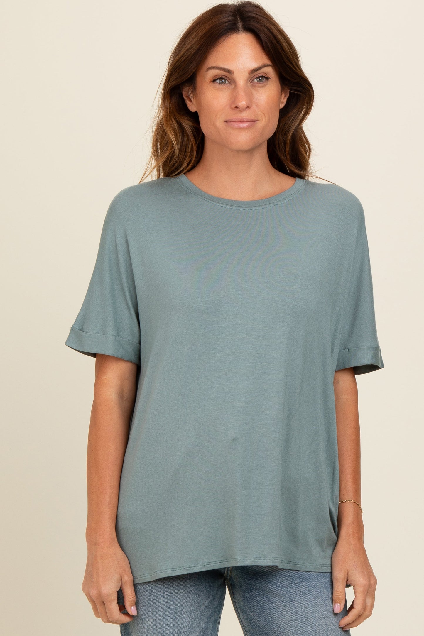 Light Olive Relaxed Fit T-Shirt