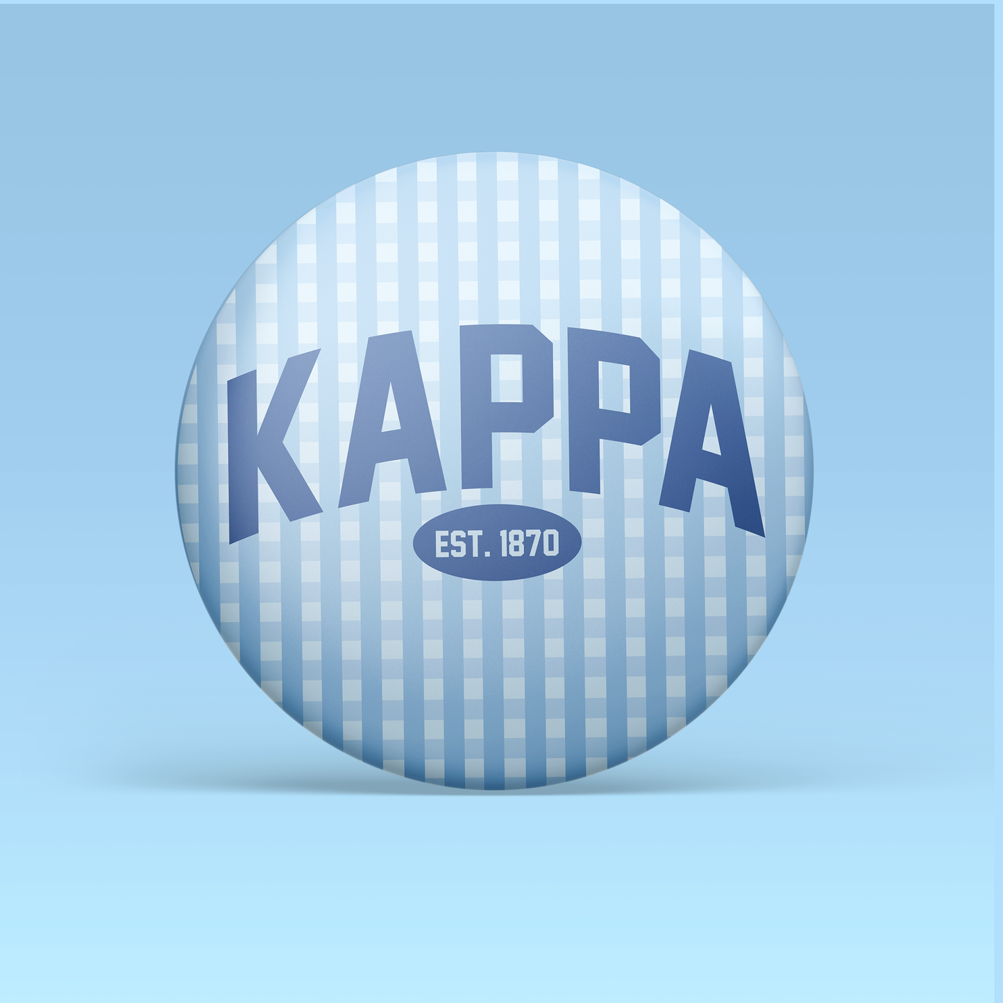 Kappa Kappa Gamma Gingham Button