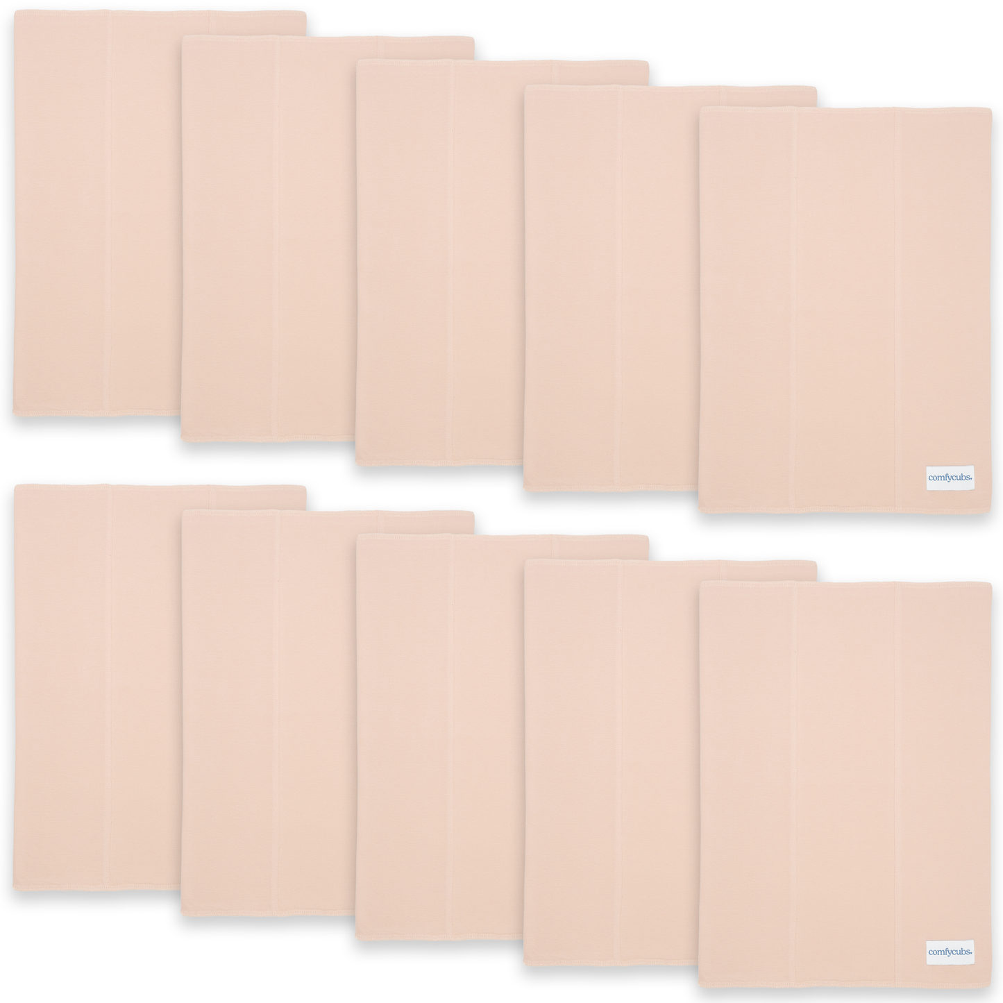 Cotton Burp Cloths  in Blush