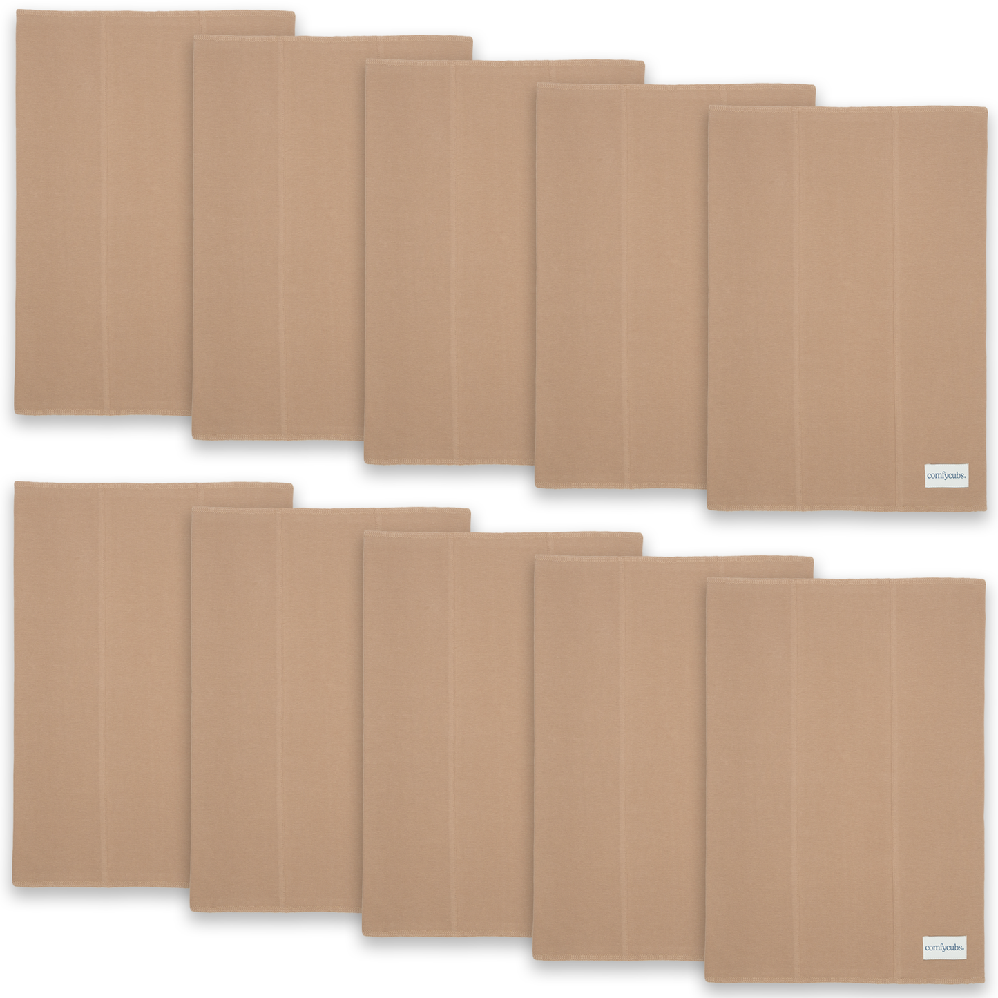Cotton Burp Cloths in Cedar