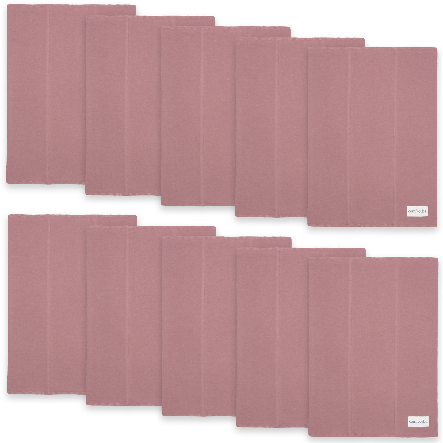 Cotton Burp Cloths in Mauve