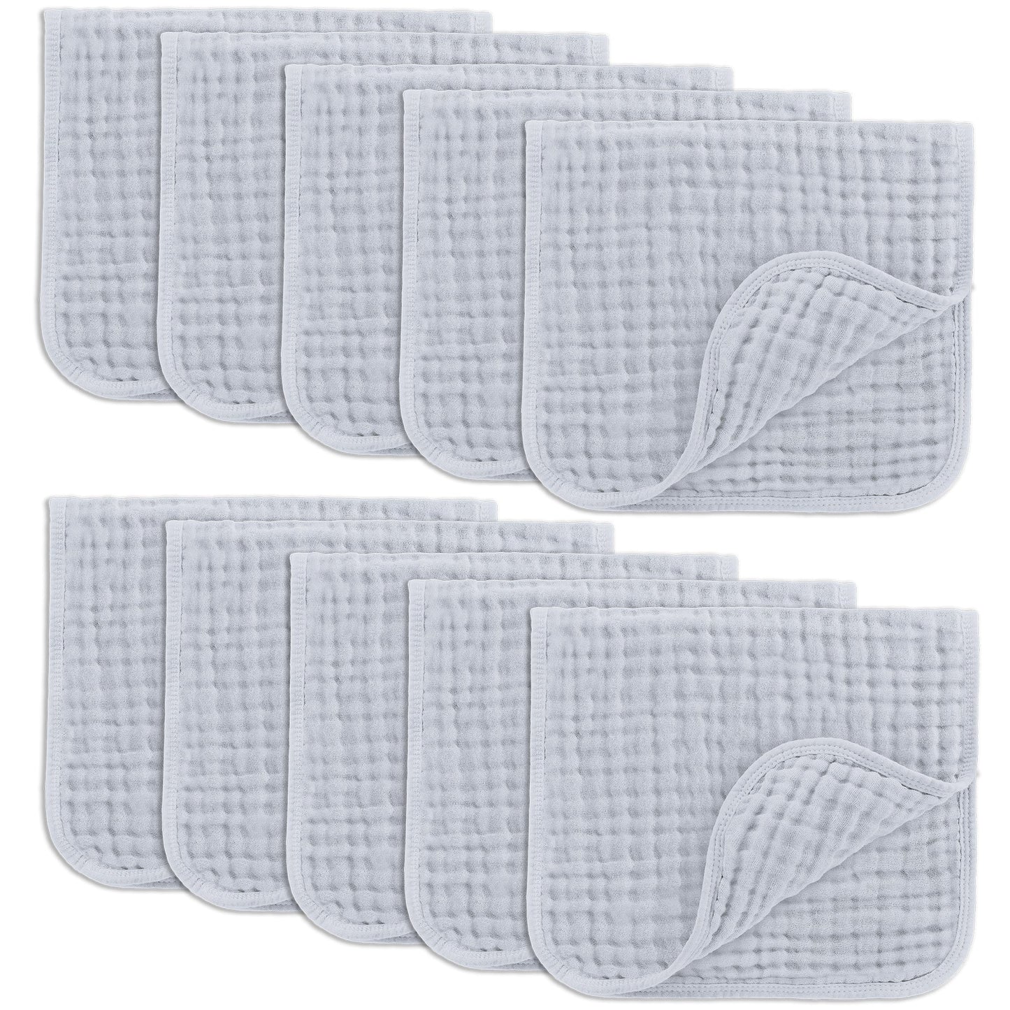Muslin Burp Cloths in Slate