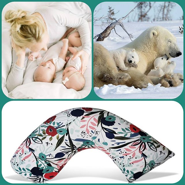 Award-Winning Nursing Pillow - Lively Floral Design | Ergonomic Breastfeeding Support | Luna Lullaby