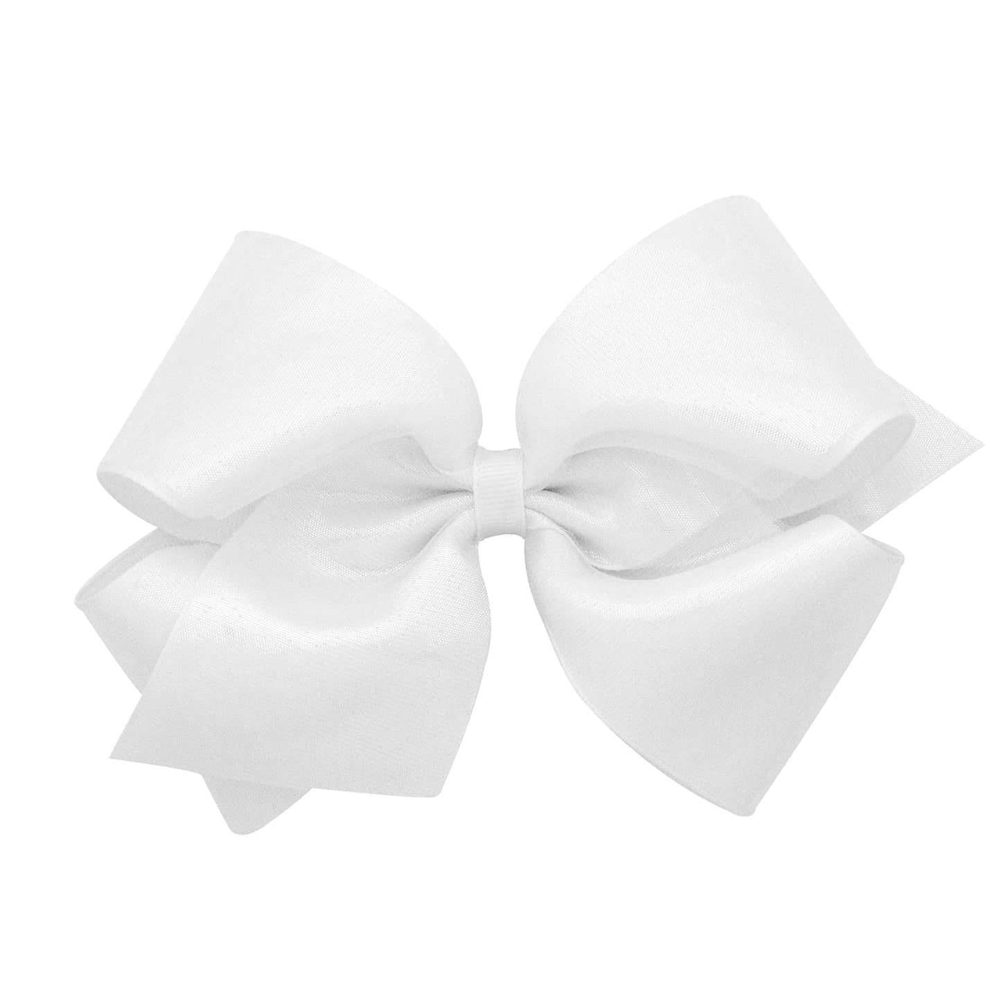 Sheer Iridescent and Grosgrain Overlay Hair Bow