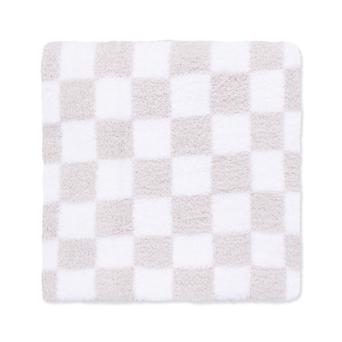 Chenille - Natural Checkerboard Blanket