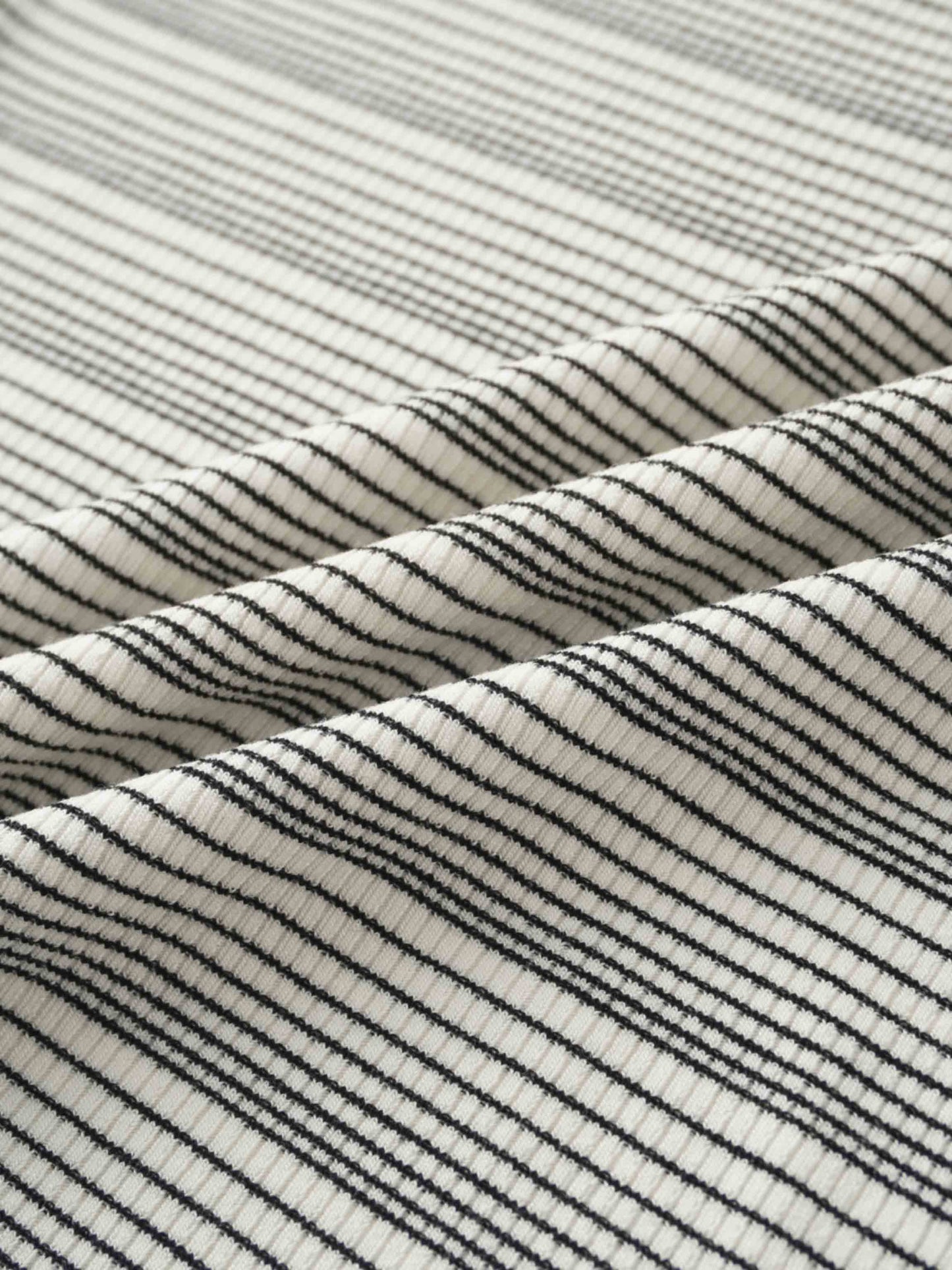Black Striped Boxy T-Shirt