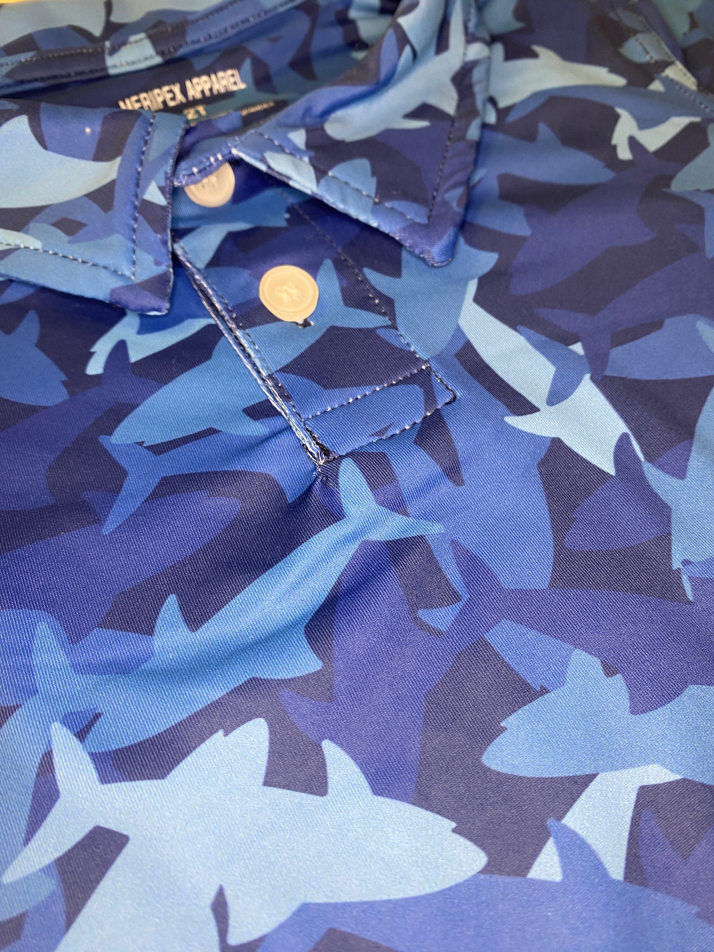 Shark Print Polo