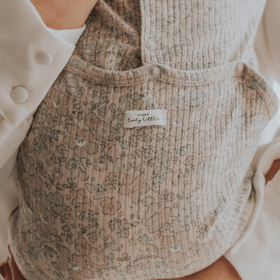 The Printed Short Sleeve Tee - Elise Ribbed