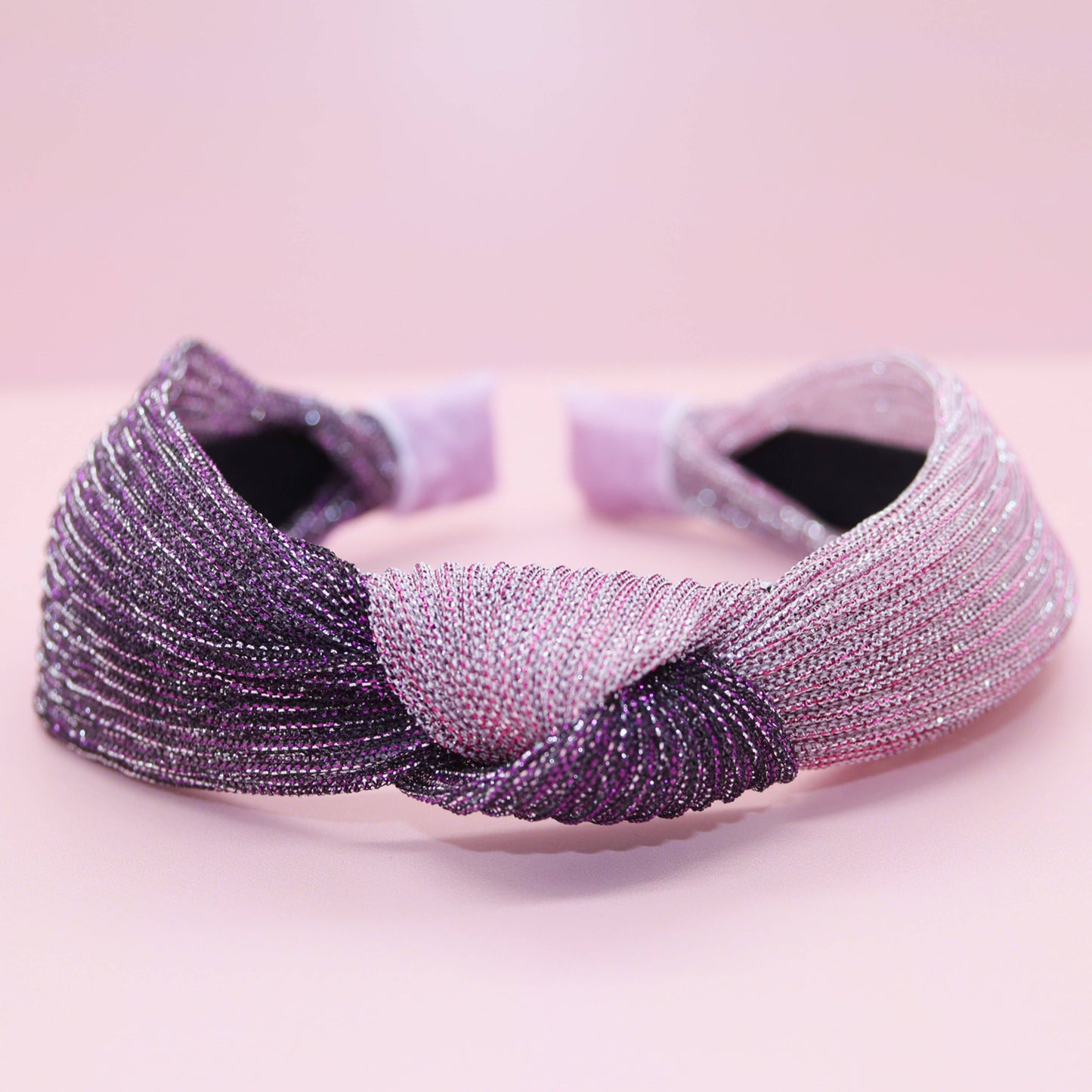 Two Tone Pleated Knot Headbands