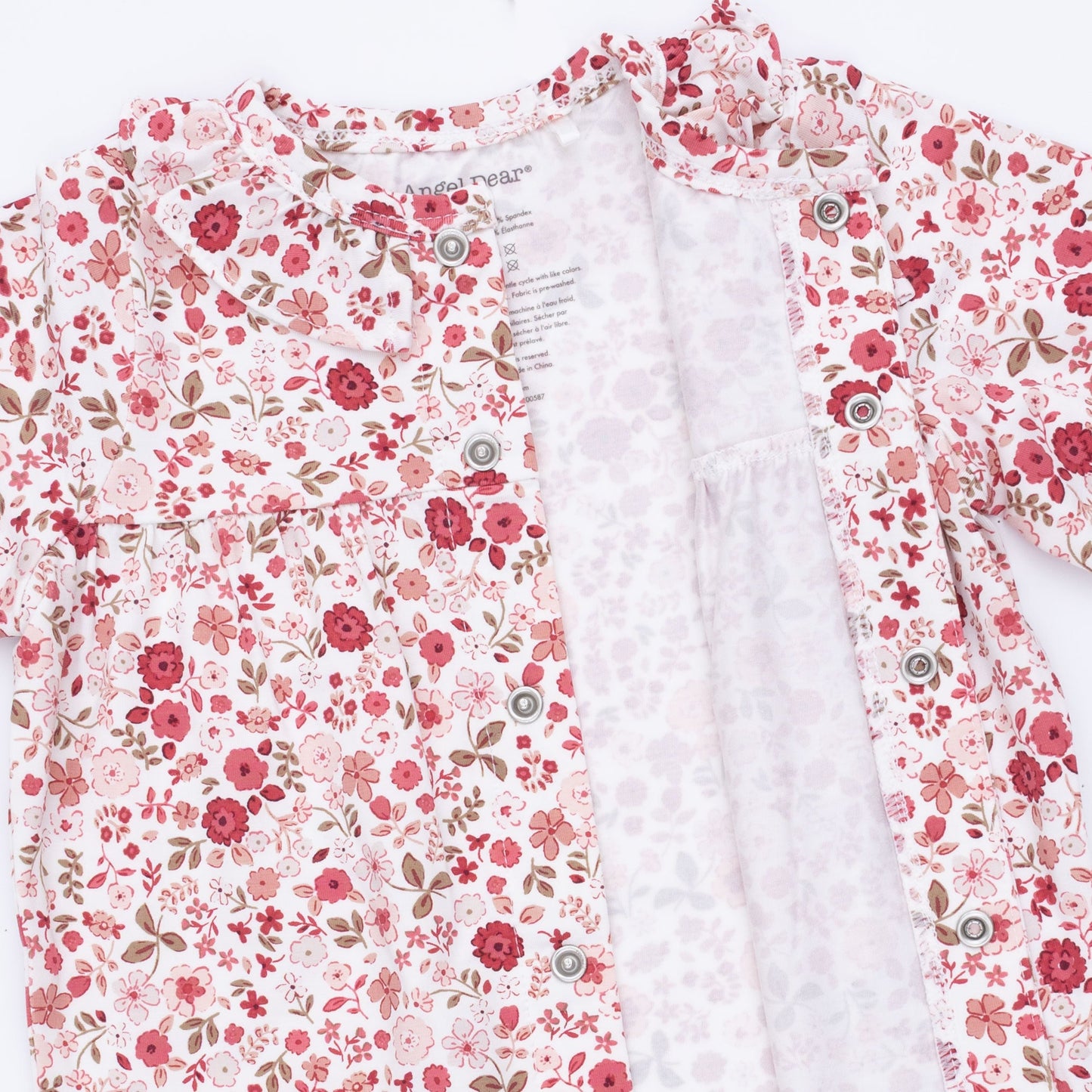 Serene Floral - Long Sleeve Ruffle Collar Romper