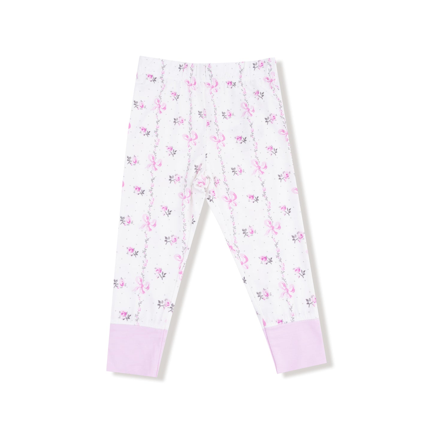 Dainty Buds and Bows Stripe - Long Sleeve Loungewear Set