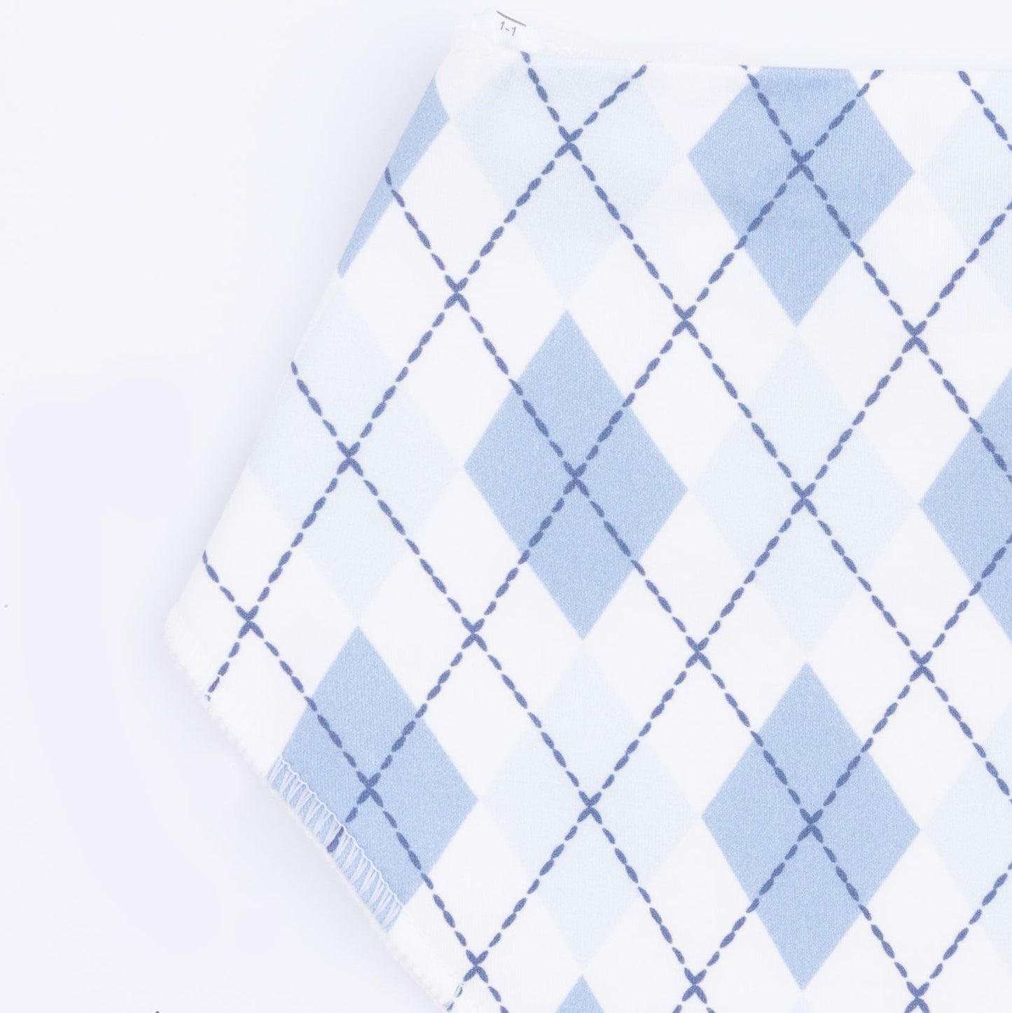 Blue Argyle - Bandana Bib