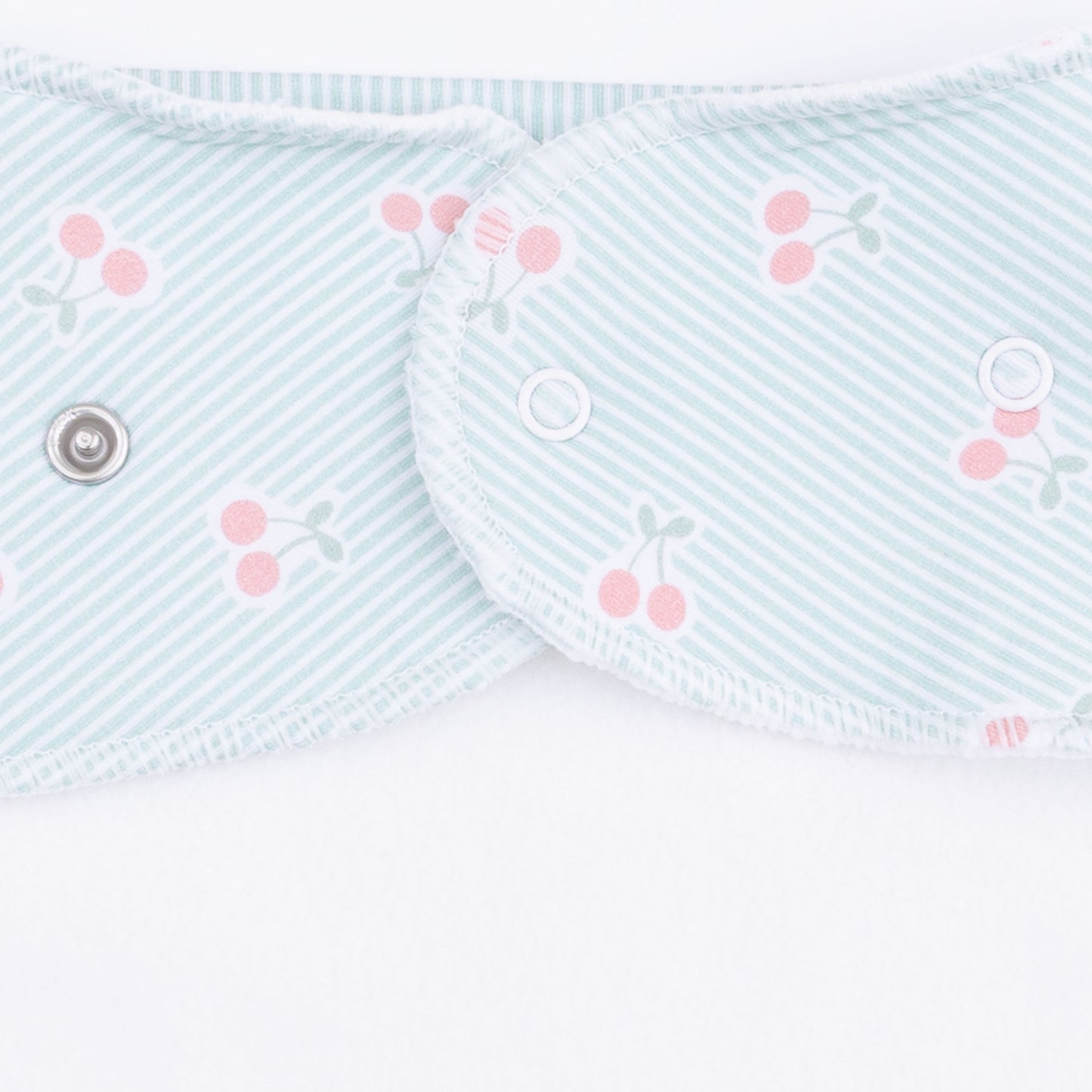 Tiny Cherry Stripe - Bandana Bib