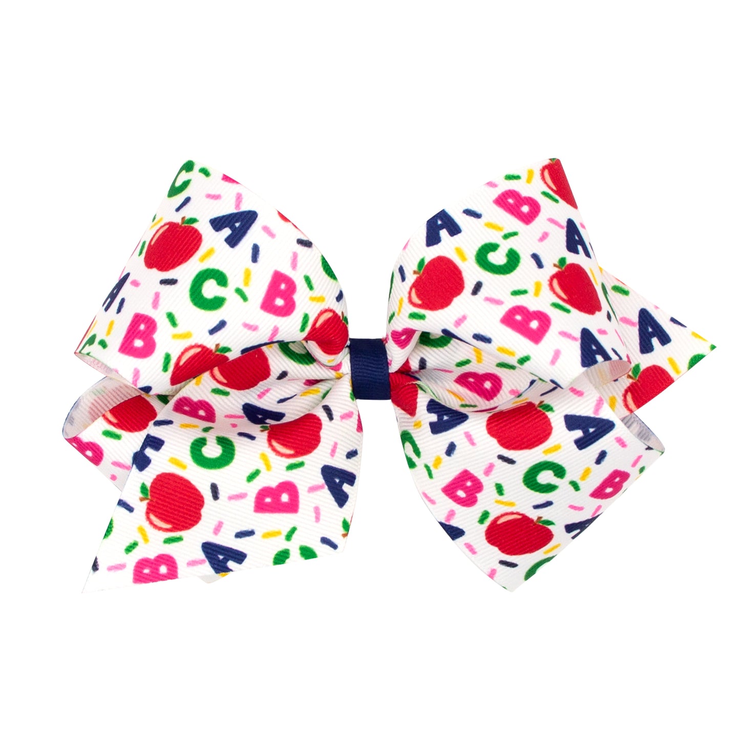 Confetti School-themed Printed Grosgrain Hair Bow