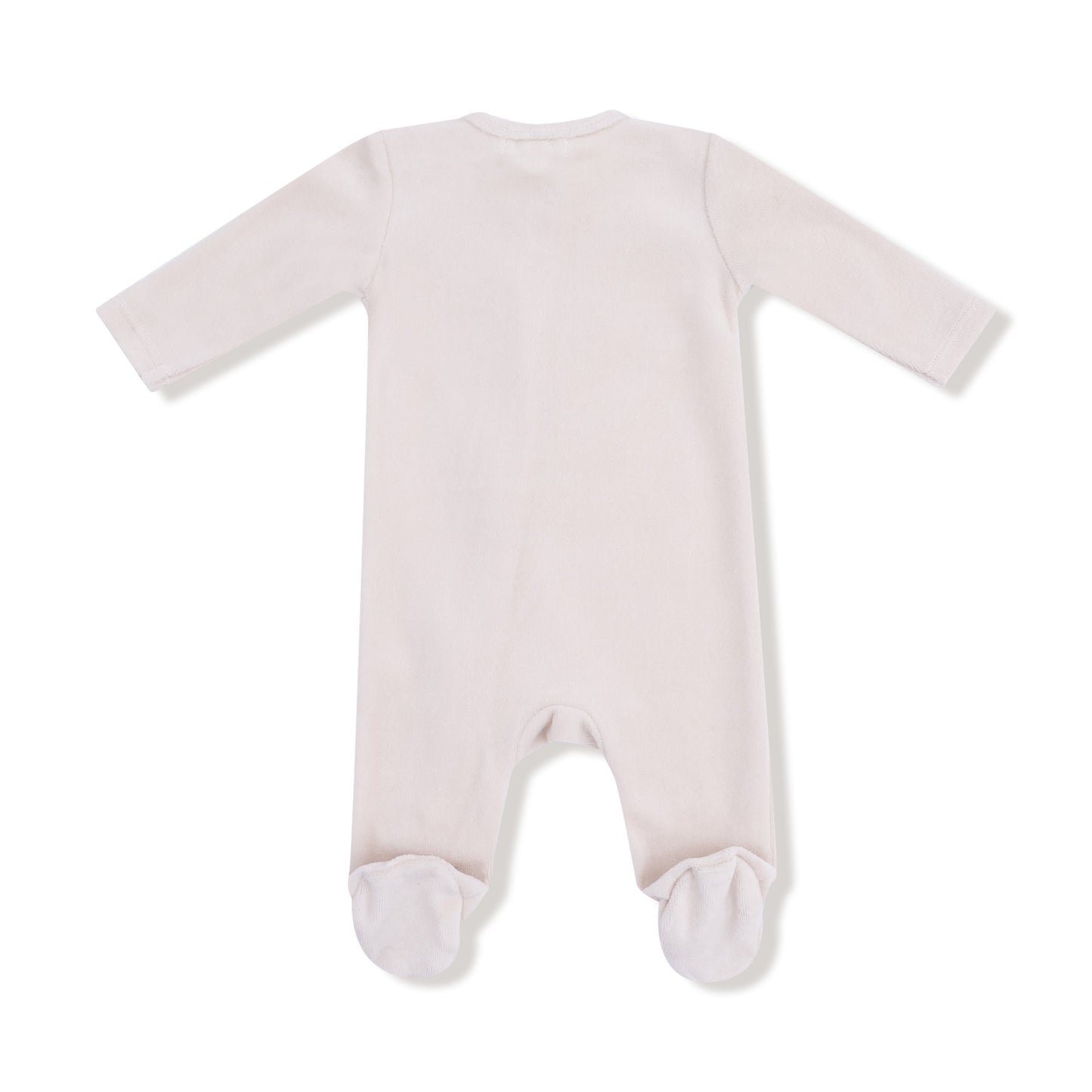 Oatmeal Velour Footie