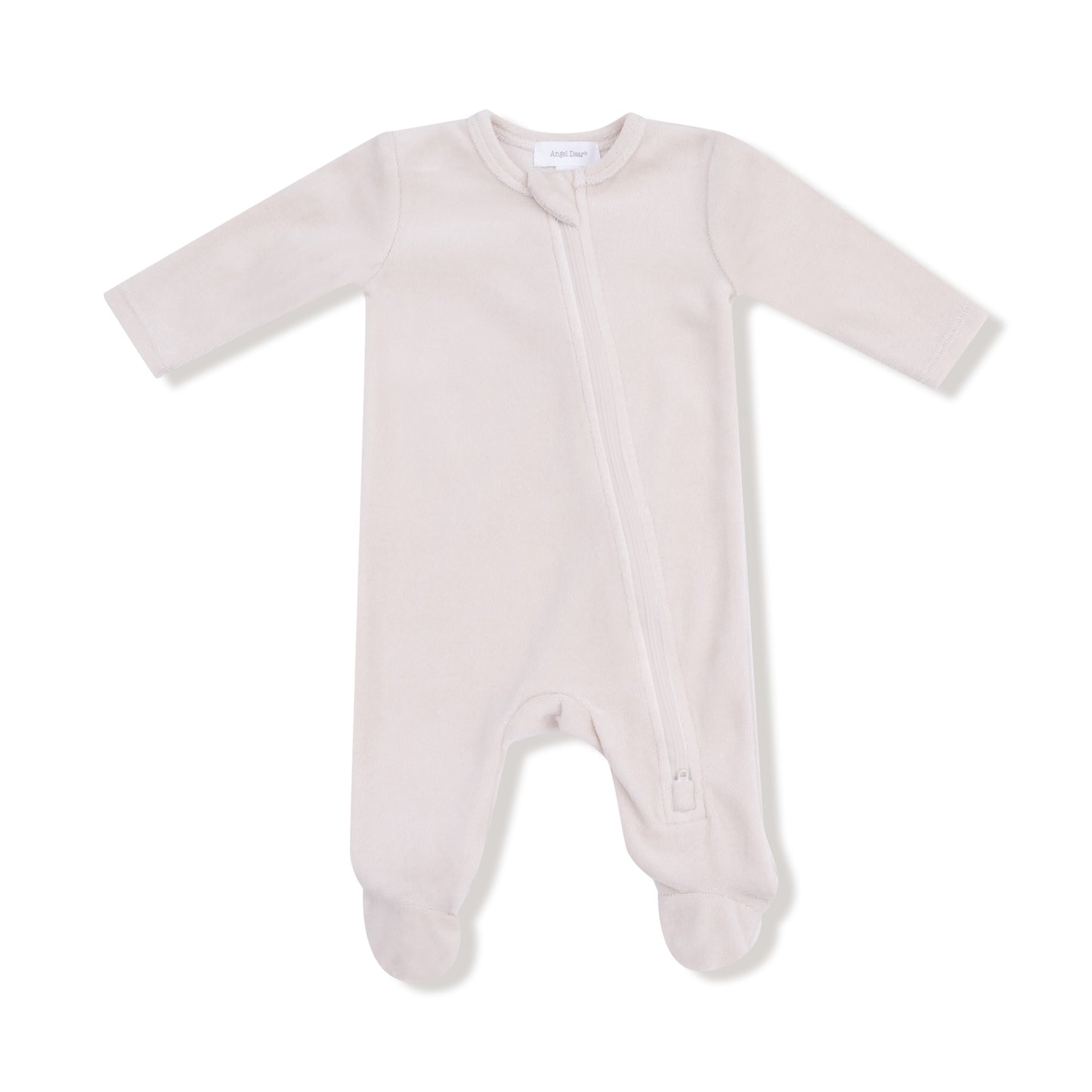 Oatmeal Velour Footie