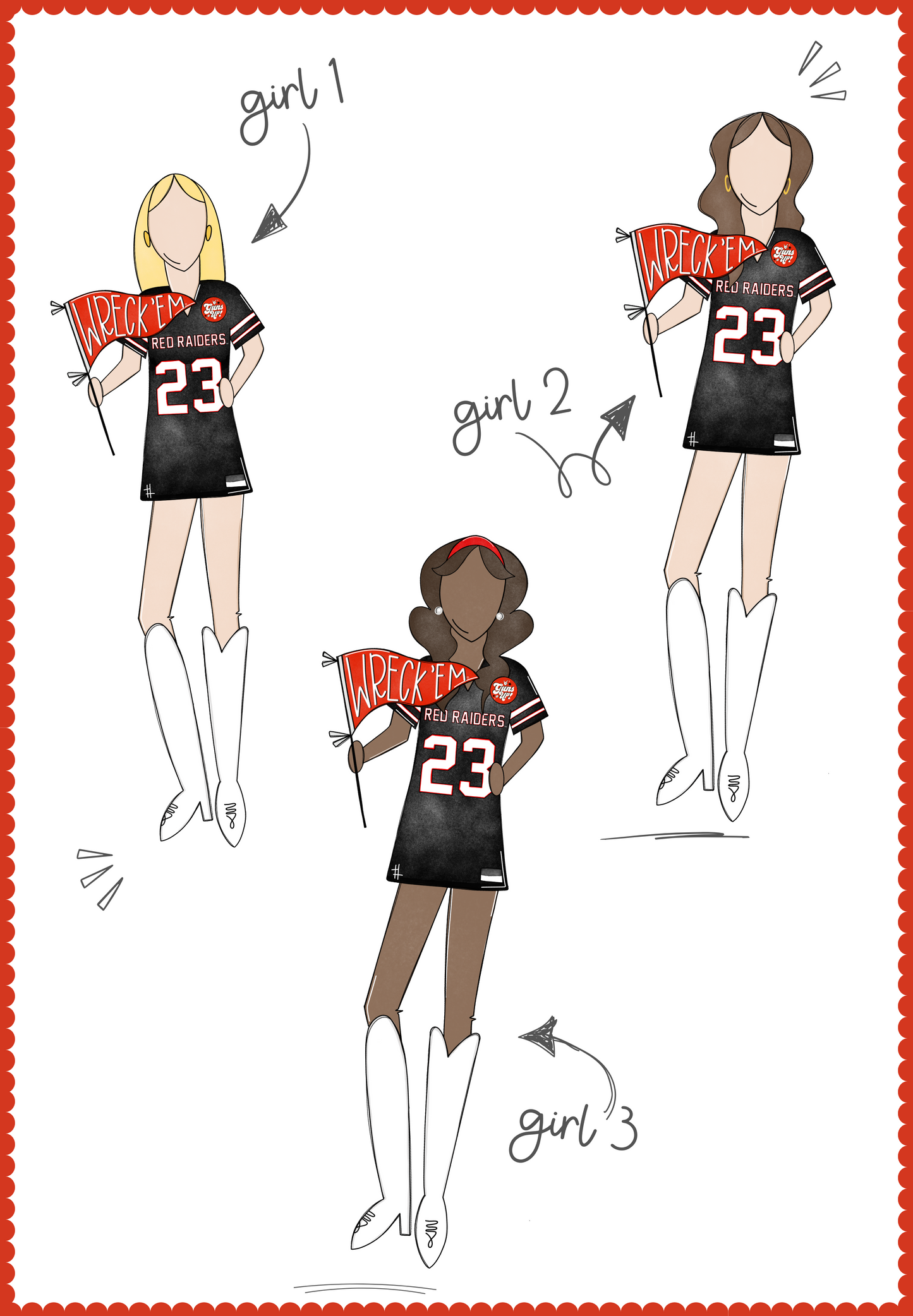 Texas Tech Girls Acrylic Block Shelfie