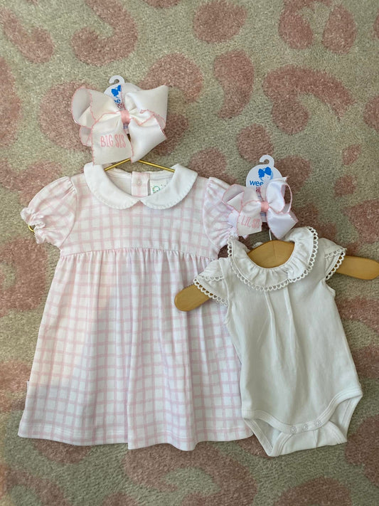 Pima Pink Gingham Dress w/ Collar