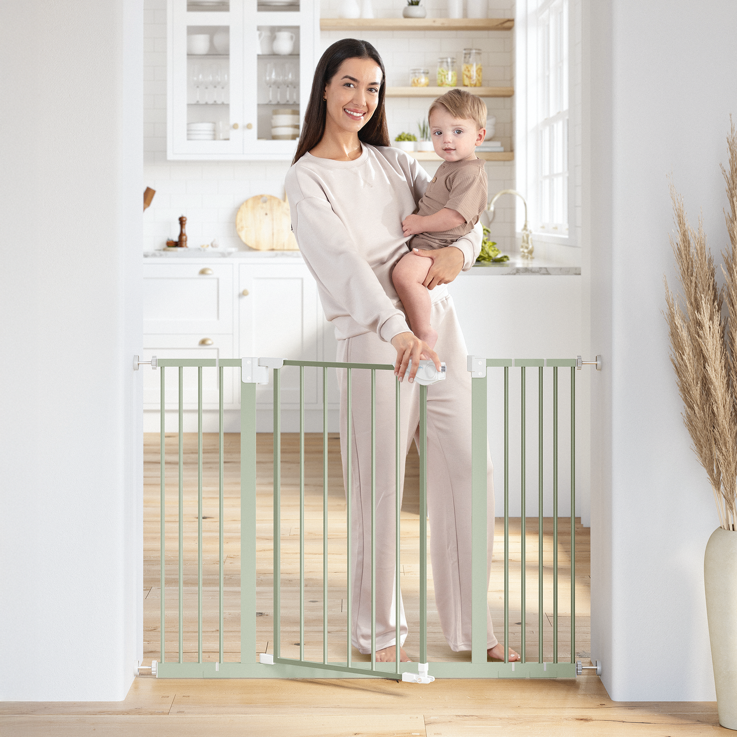 Baby Safety Gate in Sage